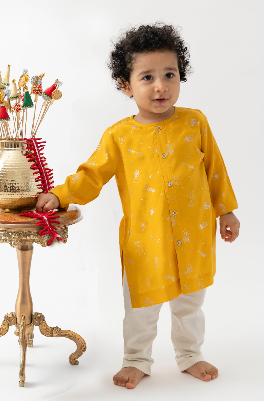 Pataka Kurta Set Baby Boys - Yellow