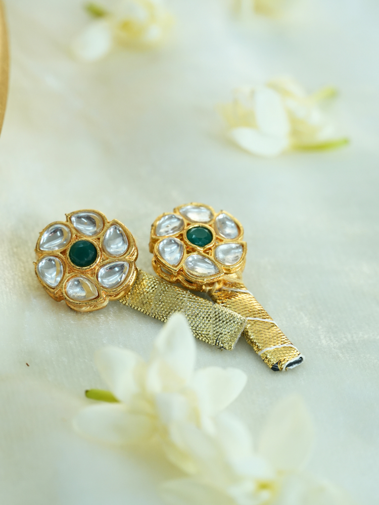 Kundan Pushp Hair Pins