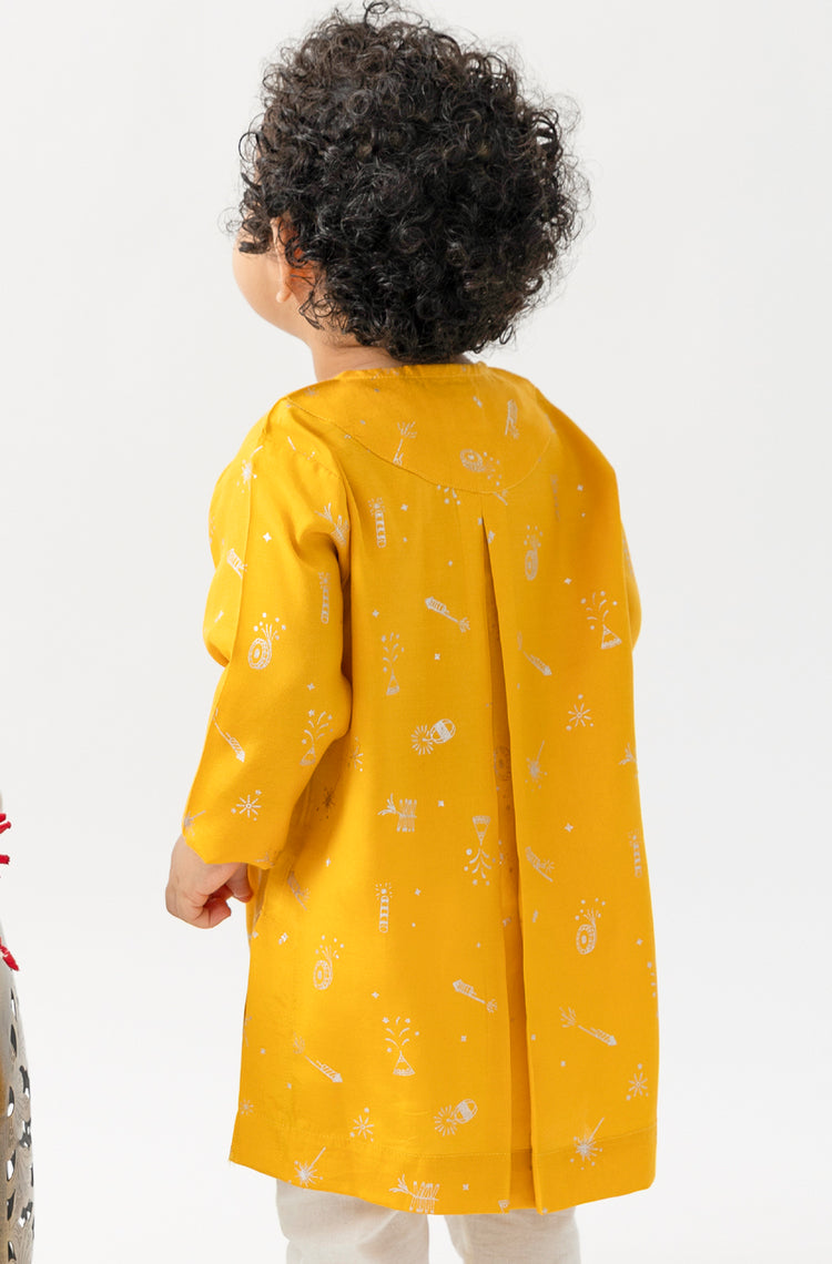 Pataka Kurta Set Baby Boys - Yellow