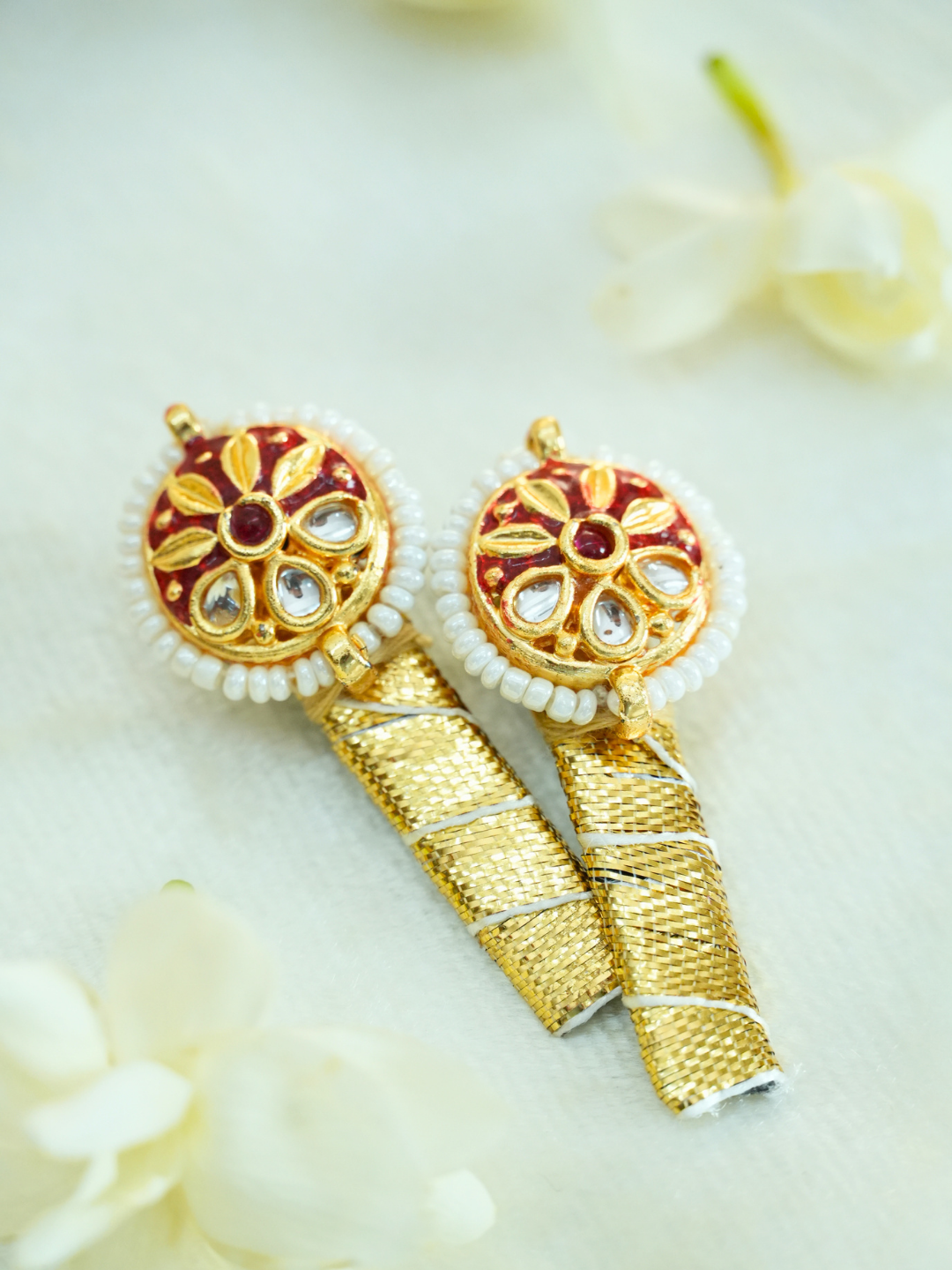 Golden Bloom Hair Clips