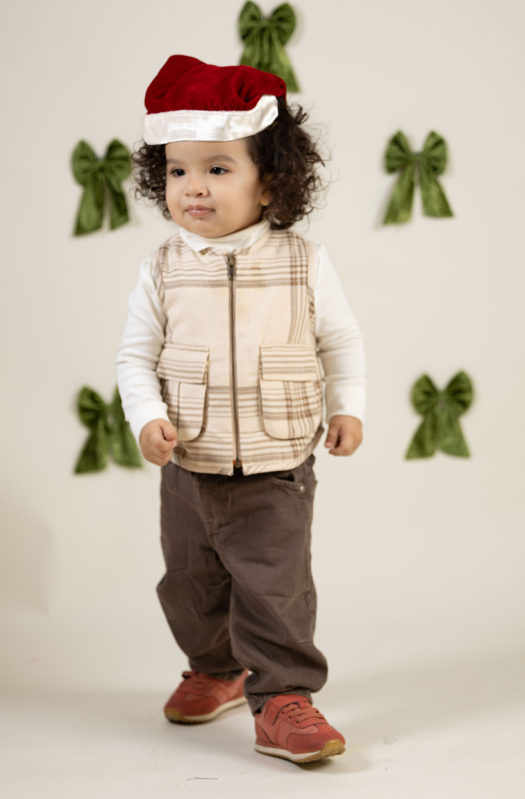 The Cool Flannel Checks Jacket - Cream