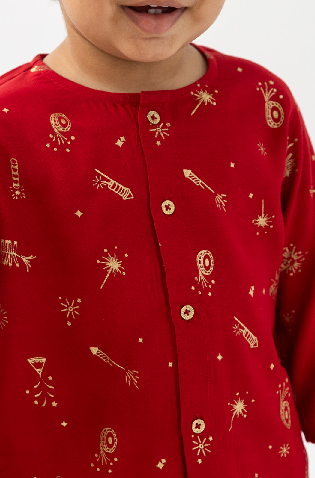 Pataka Kurta Set Baby Boy - Red