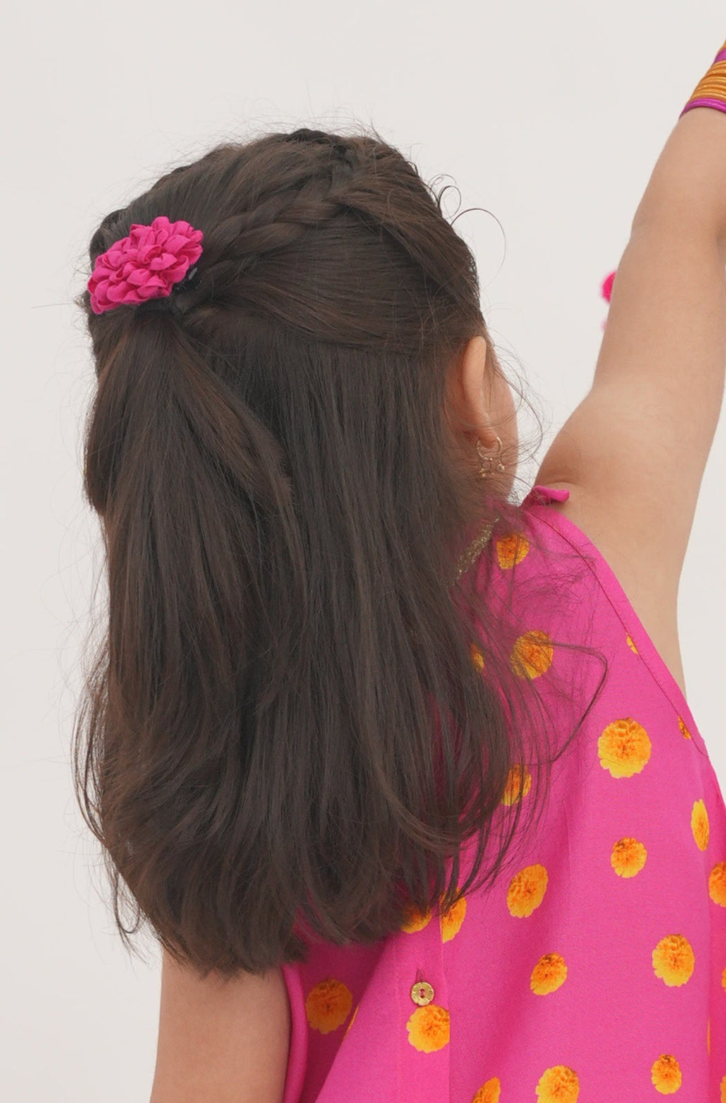 Genda Phool Hair Clip- Pink