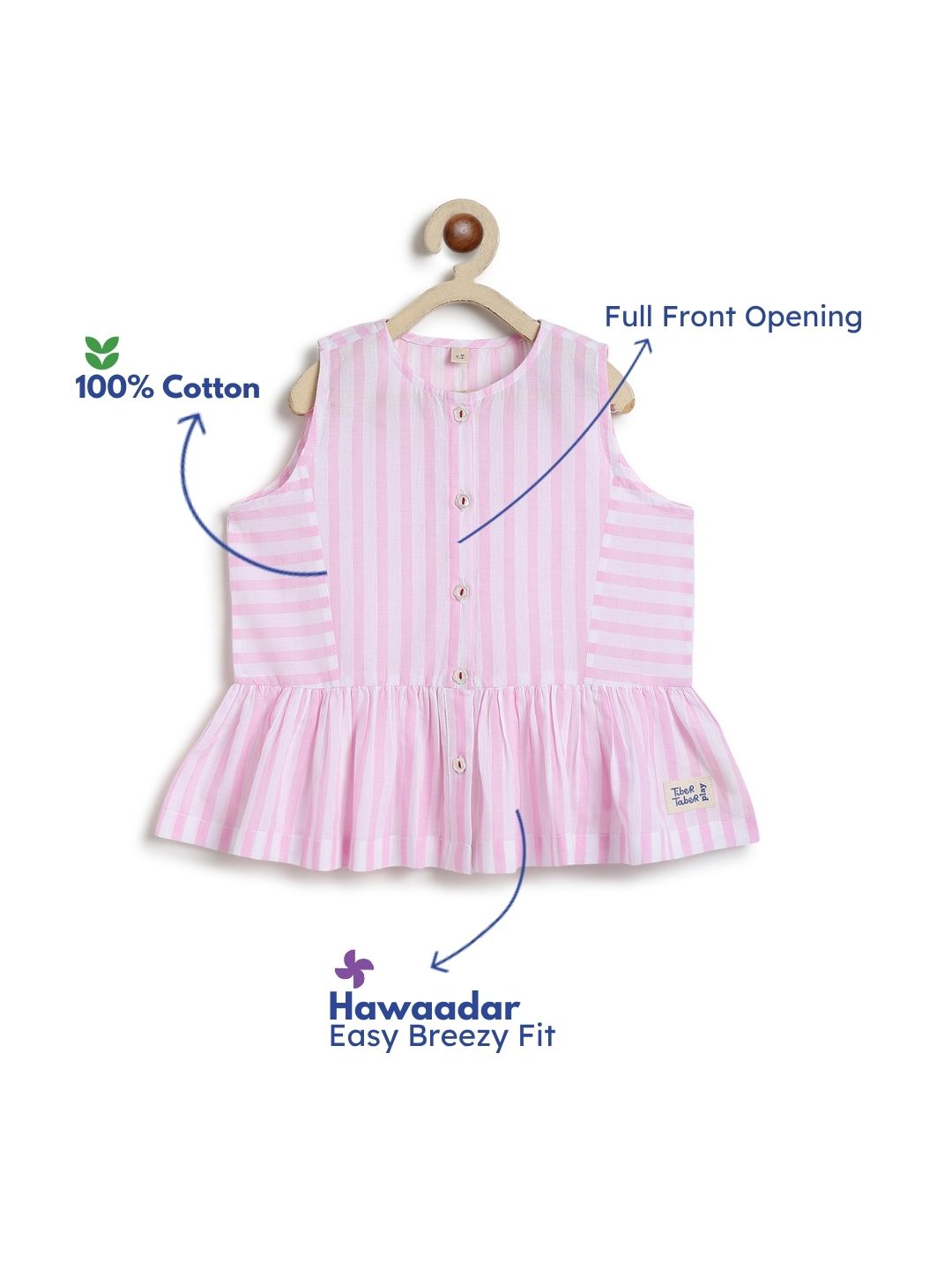 Candy Stripe Peplum Top