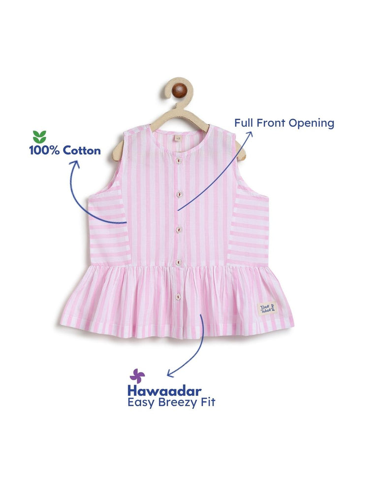 Candy Stripe Peplum Top