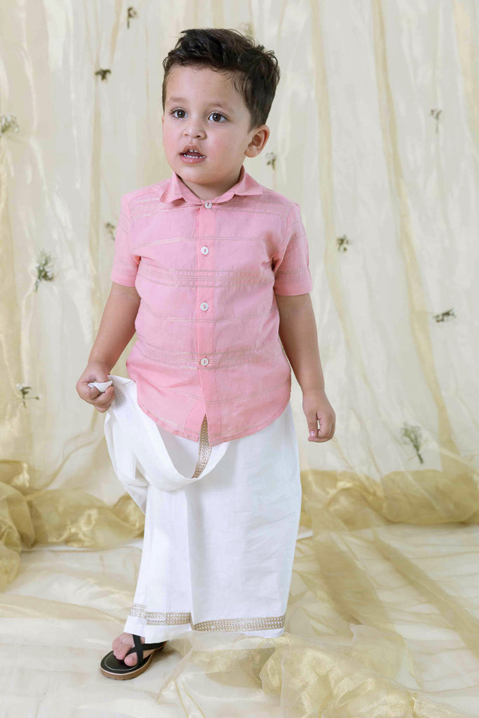 Buy Chhota Rajni Mundu Set - Pink