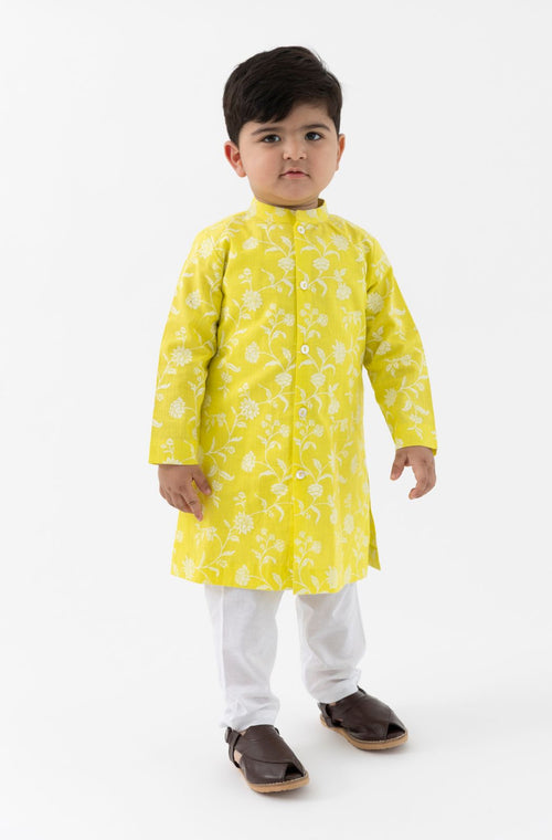Lemon Sorbet Kurta Set