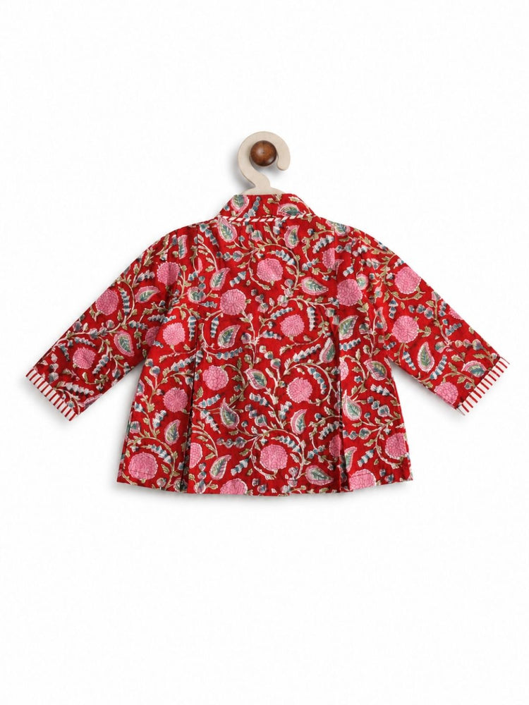 Flowers in bloom Flexi Kimono Set - Red