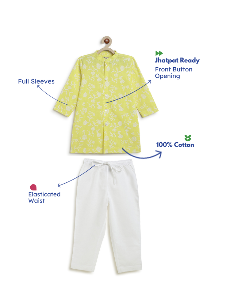 Lemon Sorbet Kurta Set