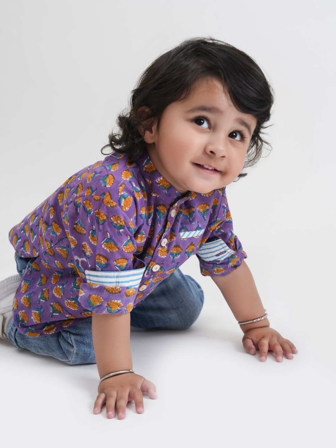 Rang Sagar Kurta Shirt- Purple