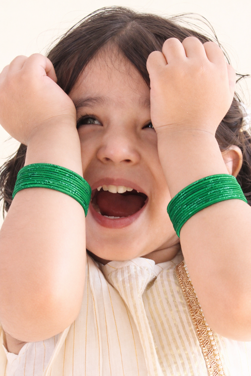 Emerald Sparkle Bangles