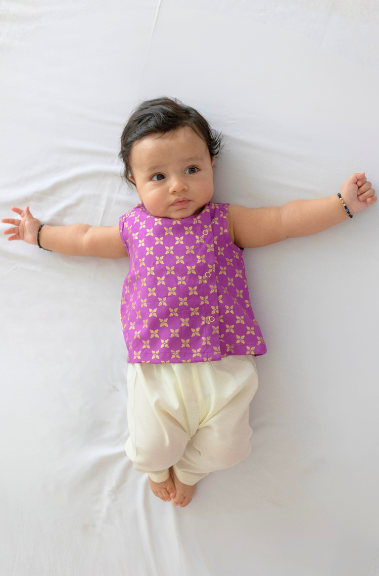 Festive Jhabla Set-  Purple