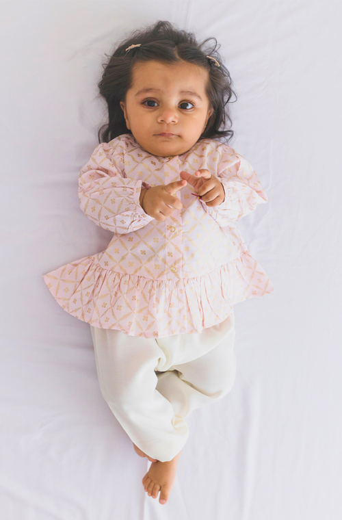 Rosy Glow Peplum Set