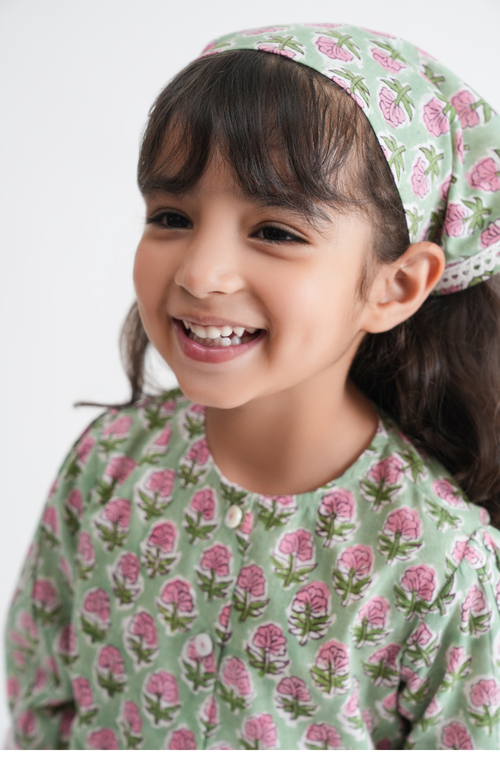 Mini Meadow Bandana- Green