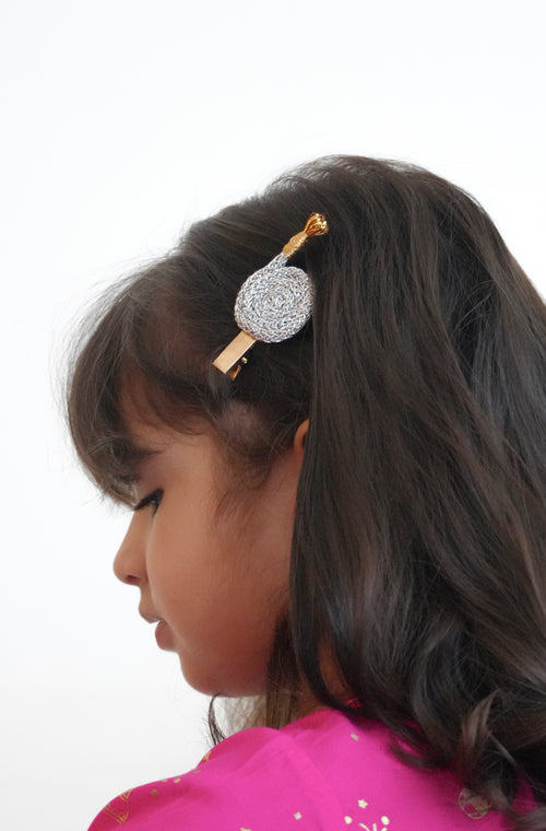 Little Chakri Twirl Clip - Silver
