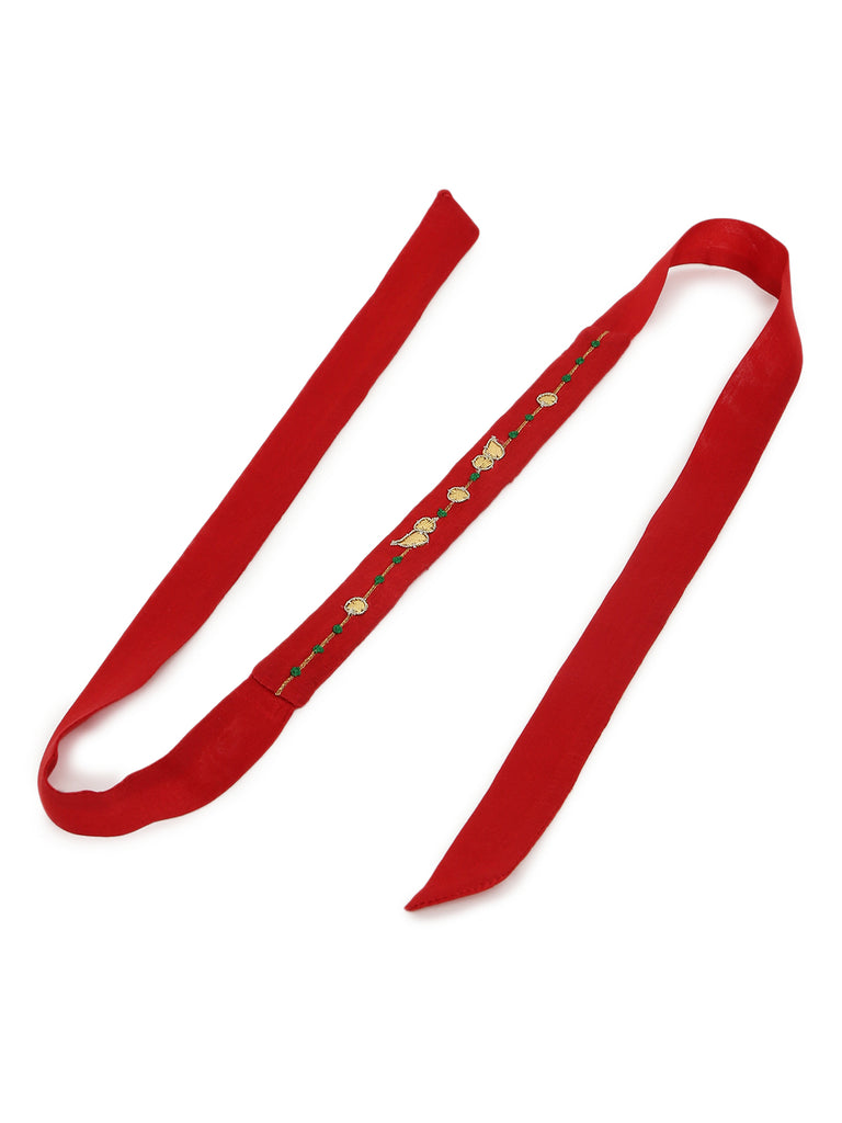 Buy Baby Girl Bird Embroidery Headband - Red