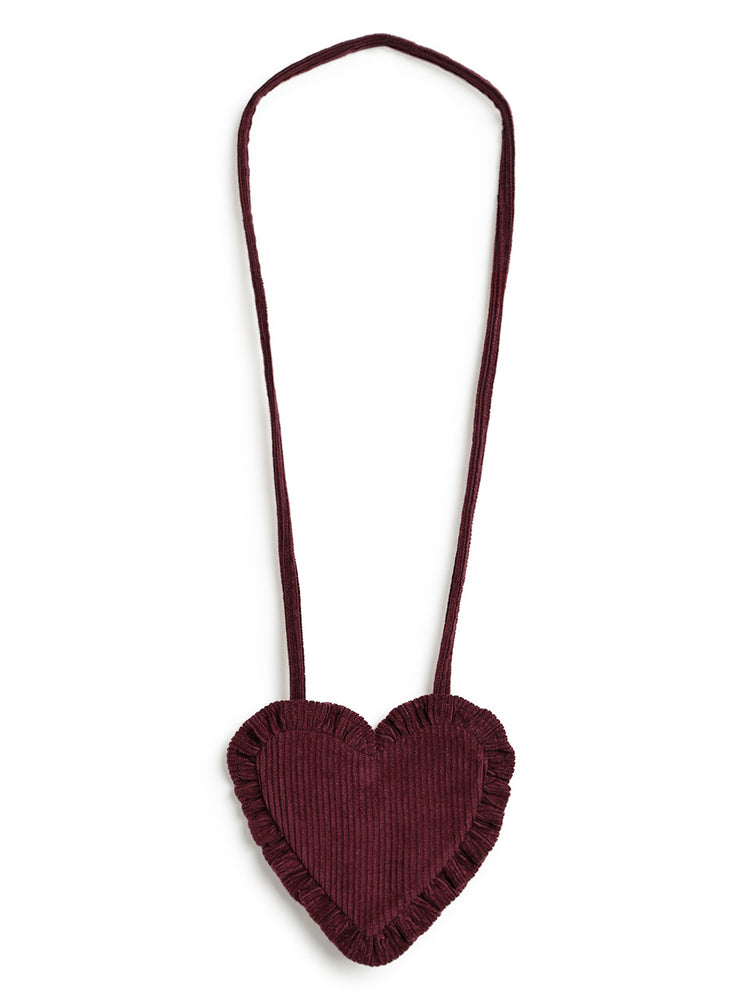Phoebe Heart Bag - Maroon
