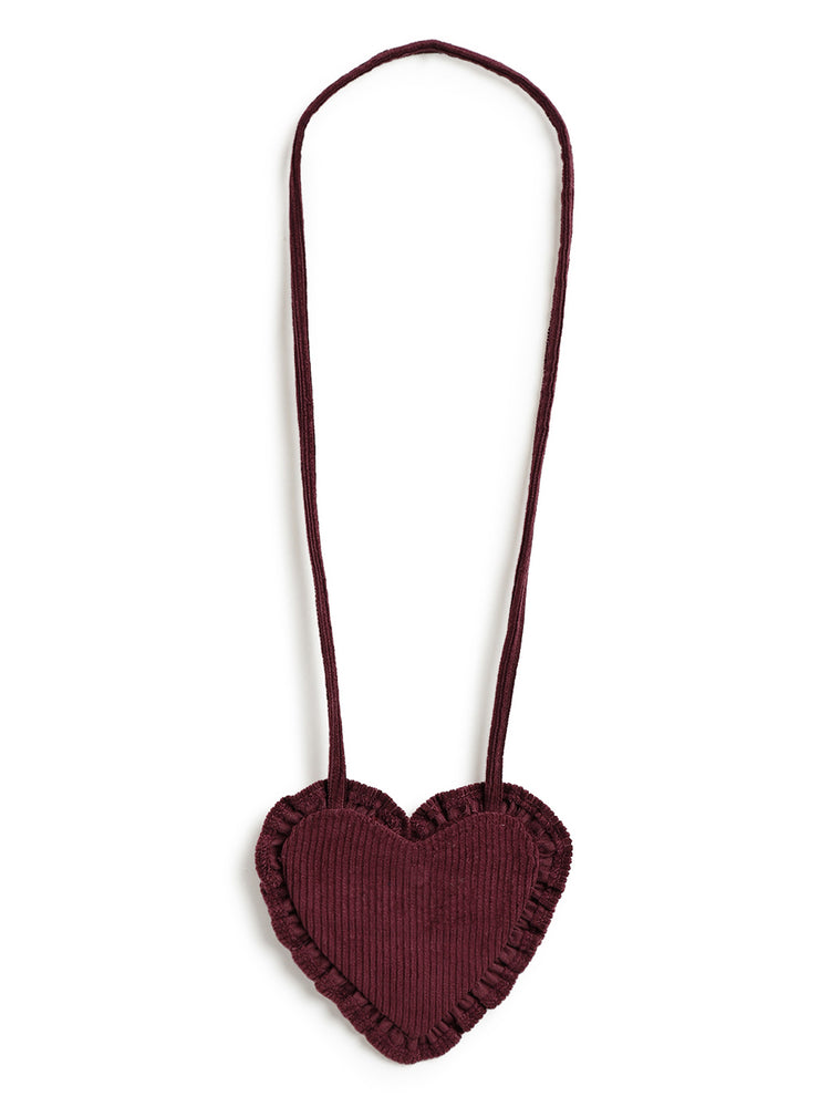 Phoebe Heart Bag - Maroon