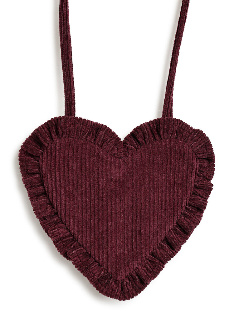 Phoebe Heart Bag - Maroon