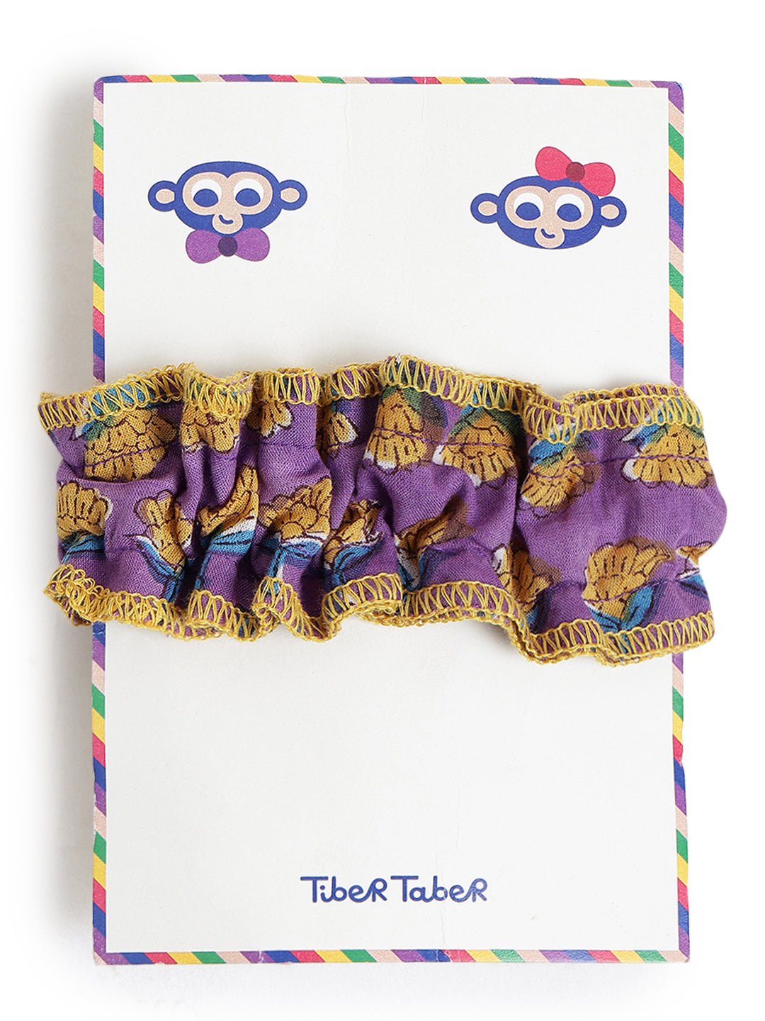 Floral Whirl Scrunchie- Purple
