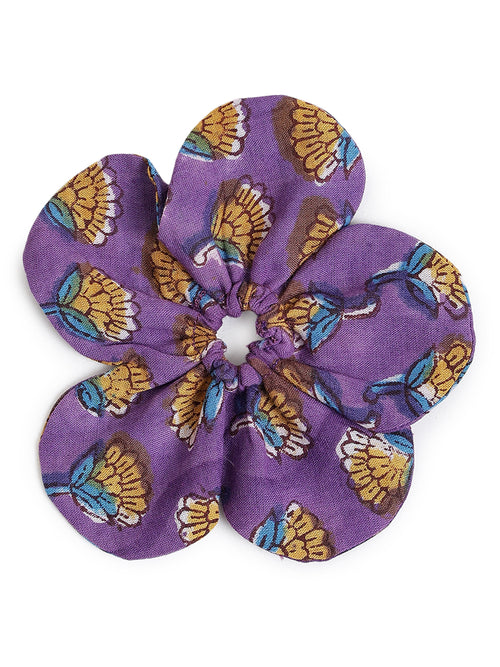 Blossom Bun Scrunchie- Purple