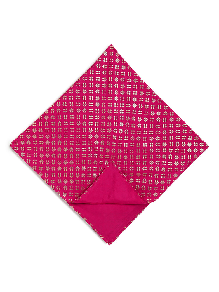 Gold Foil Bloom Swaddle- Pink