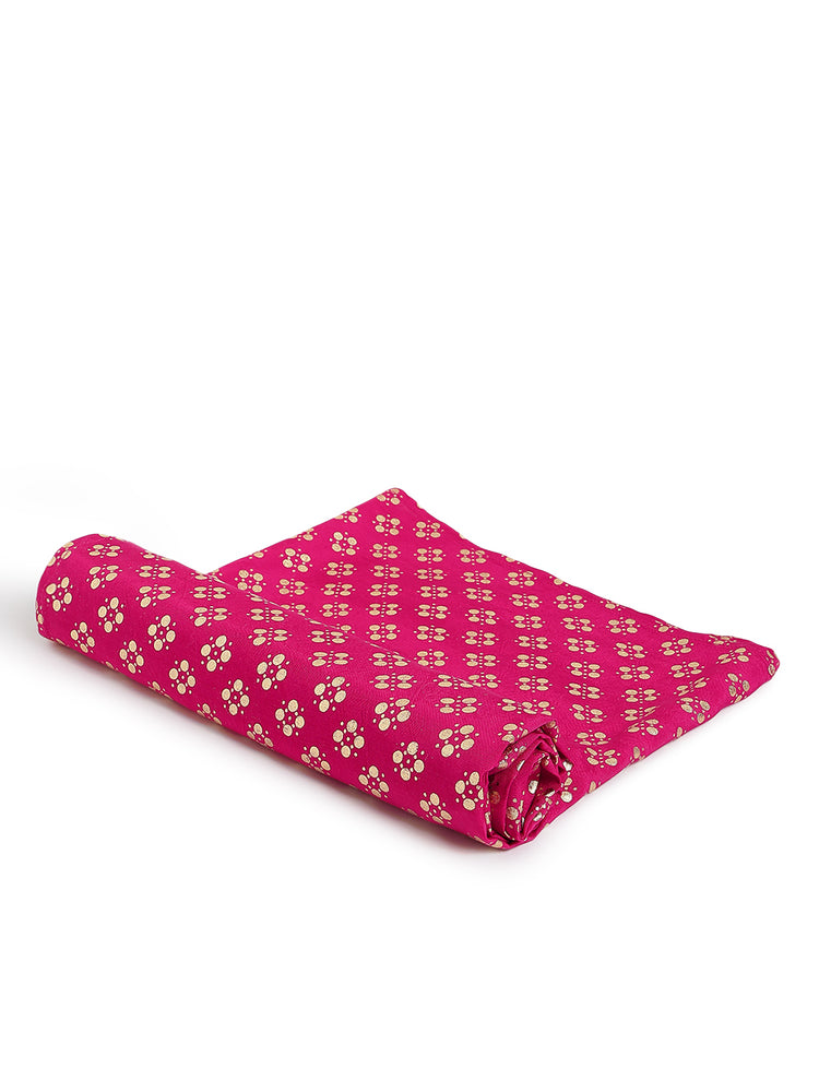 Gold Foil Bloom Swaddle- Pink