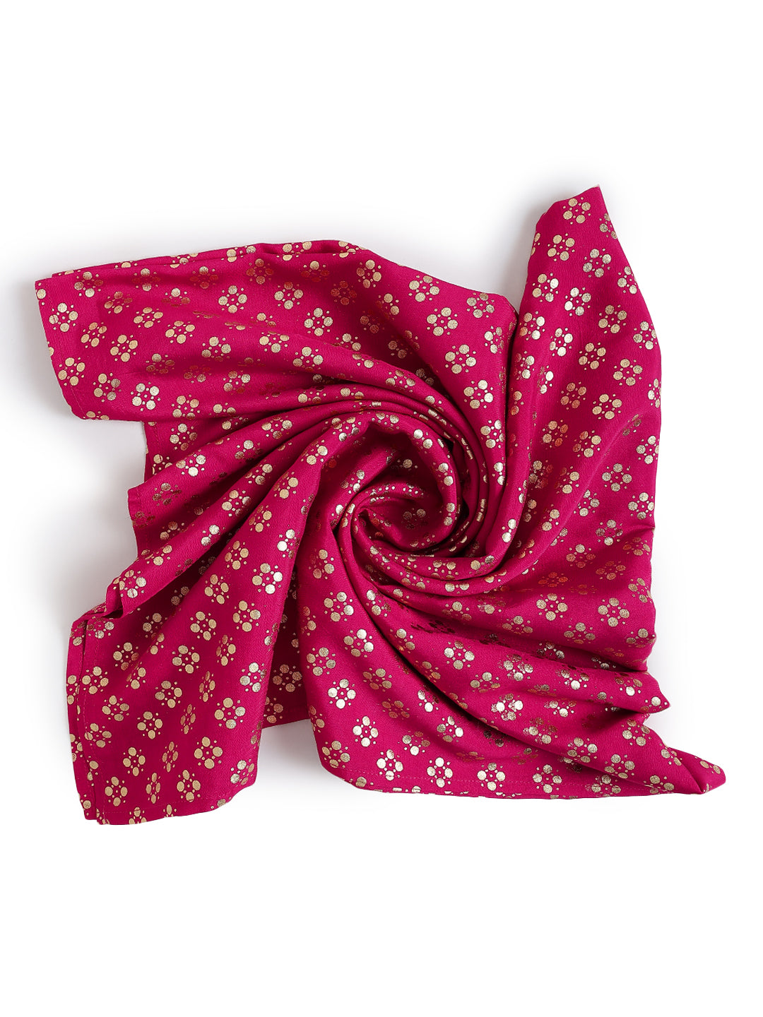 Gold Foil Bloom Swaddle- Pink