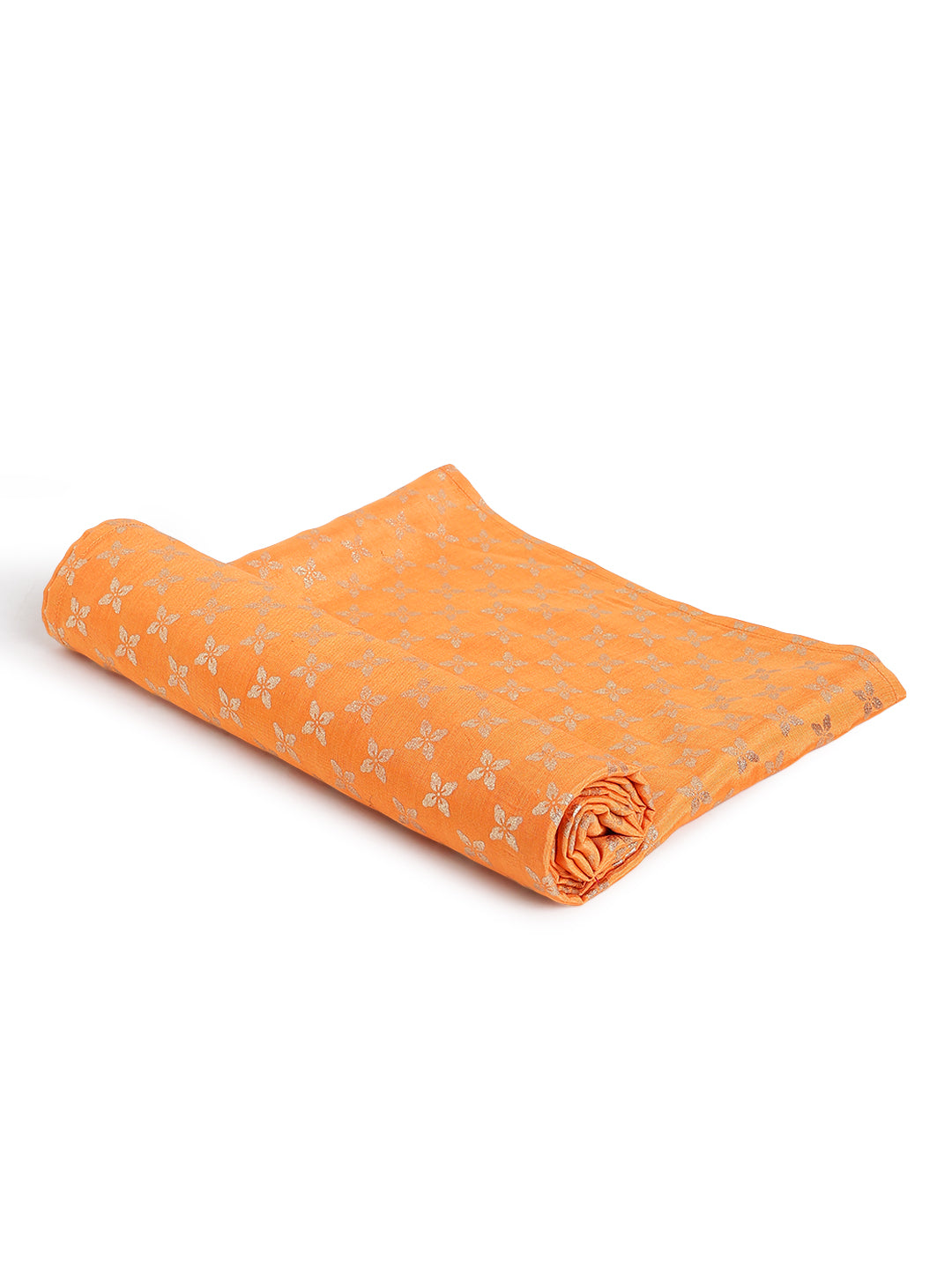 Gold Foil Bloom Swaddle- Orange