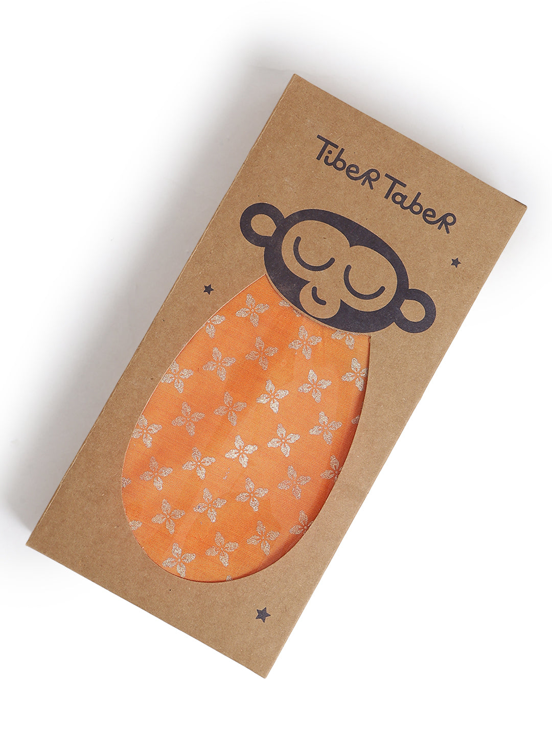 Gold Foil Bloom Swaddle- Orange