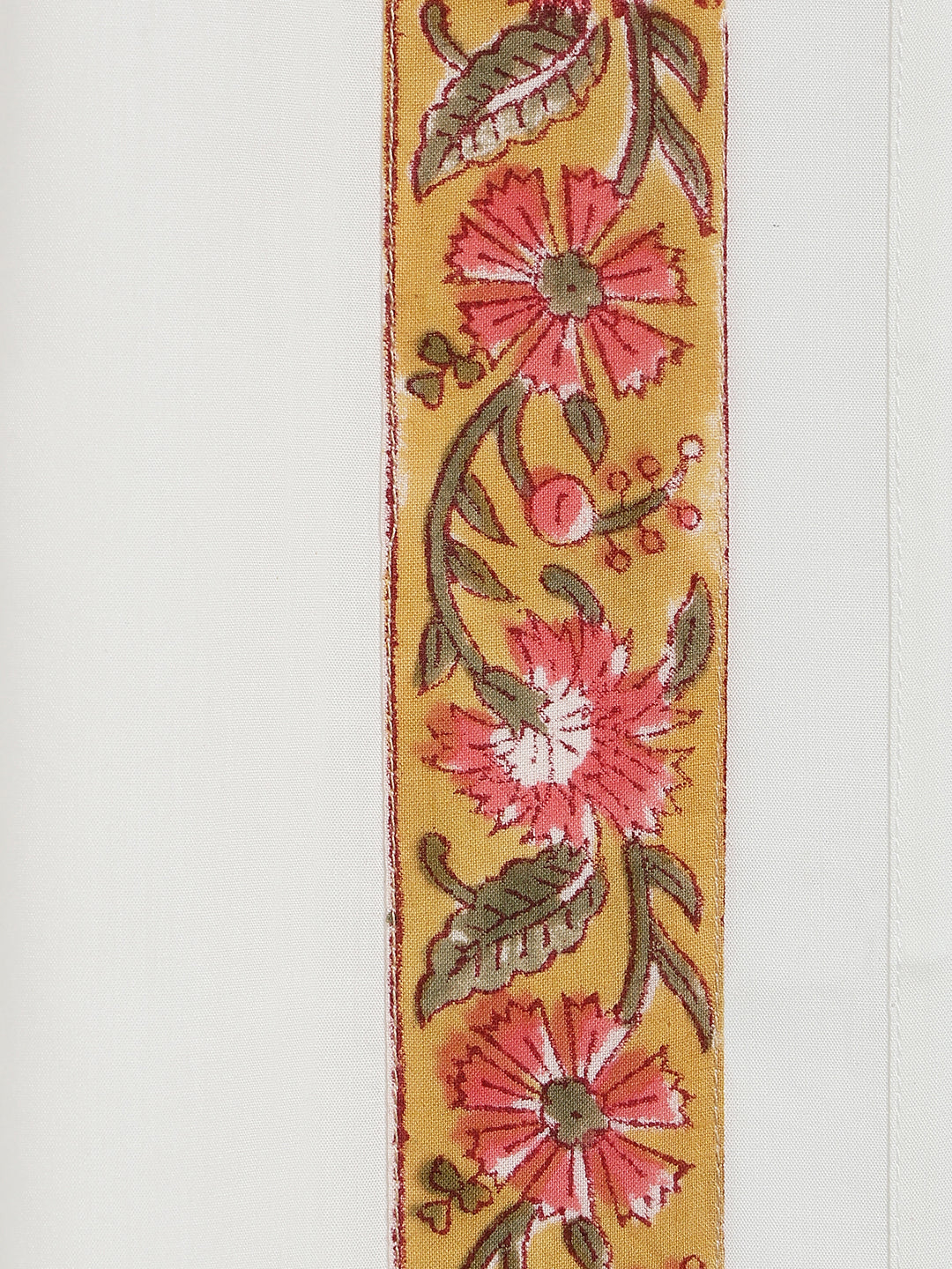 Block Print Angvastram- Yellow