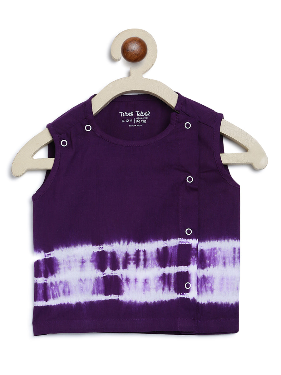 Baby Boy Set Purple Tie Dye Stripe