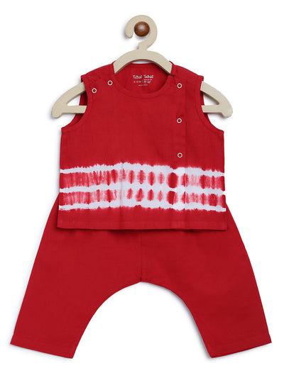 Shop Baby Boy Set Red Tie Dye Stripe by Tiber Taber Kids
