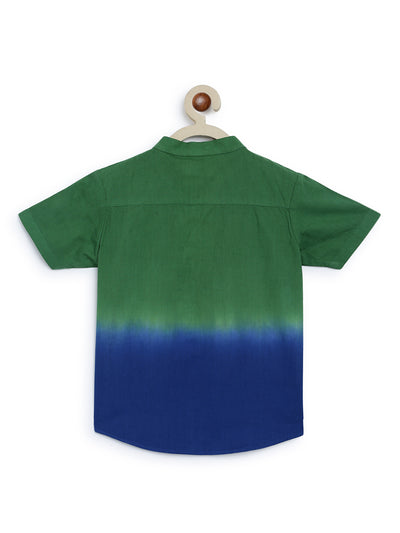 Shop Boys Shirt Green Tie Dye Ombre by Tiber Taber Kids