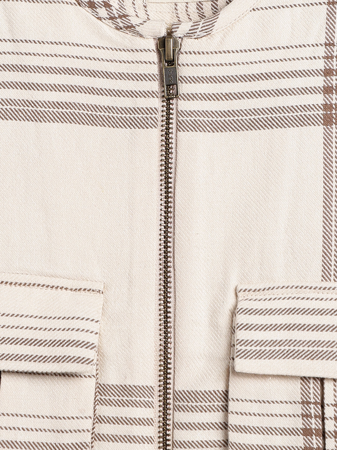 The Cool Flannel Checks Jacket - Cream