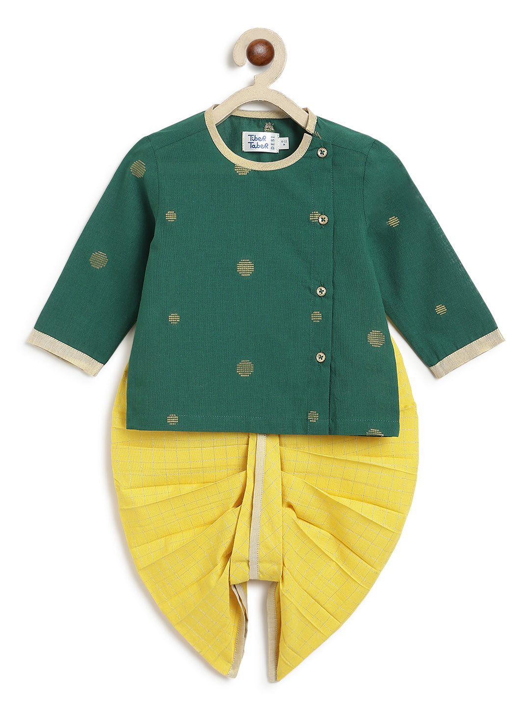 Green Harmony Dhoti Set