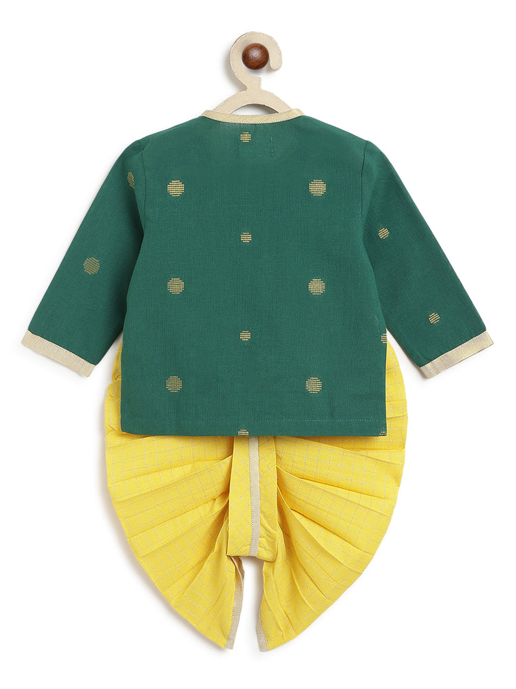 Green Harmony Dhoti Set