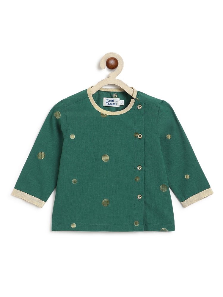 Green Harmony Dhoti Set