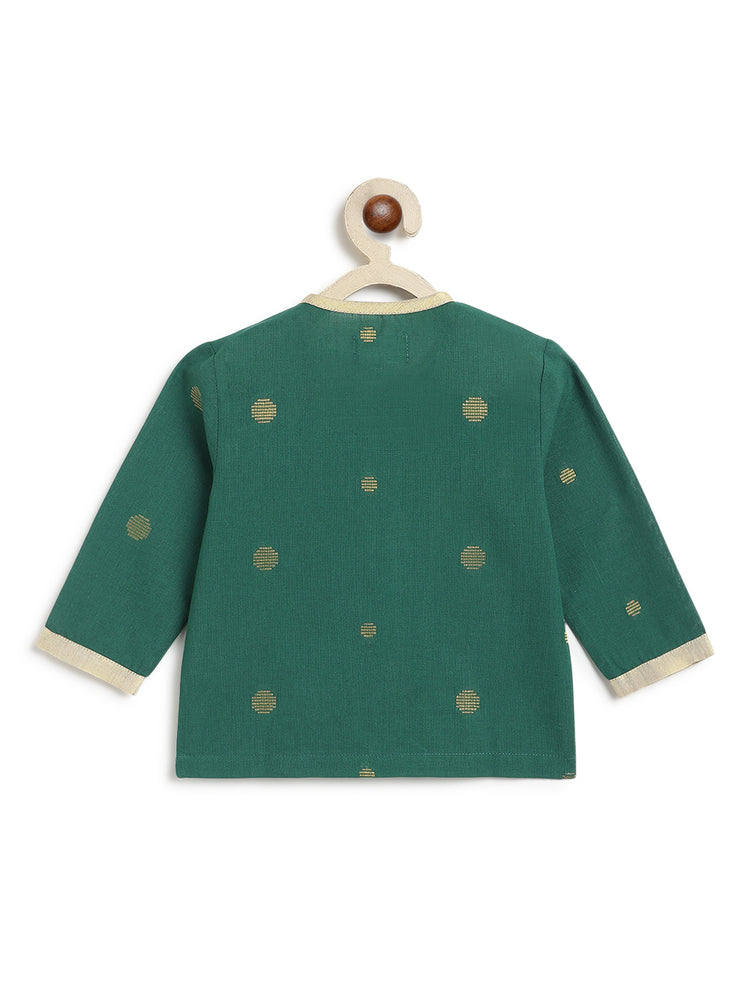 Green Harmony Dhoti Set