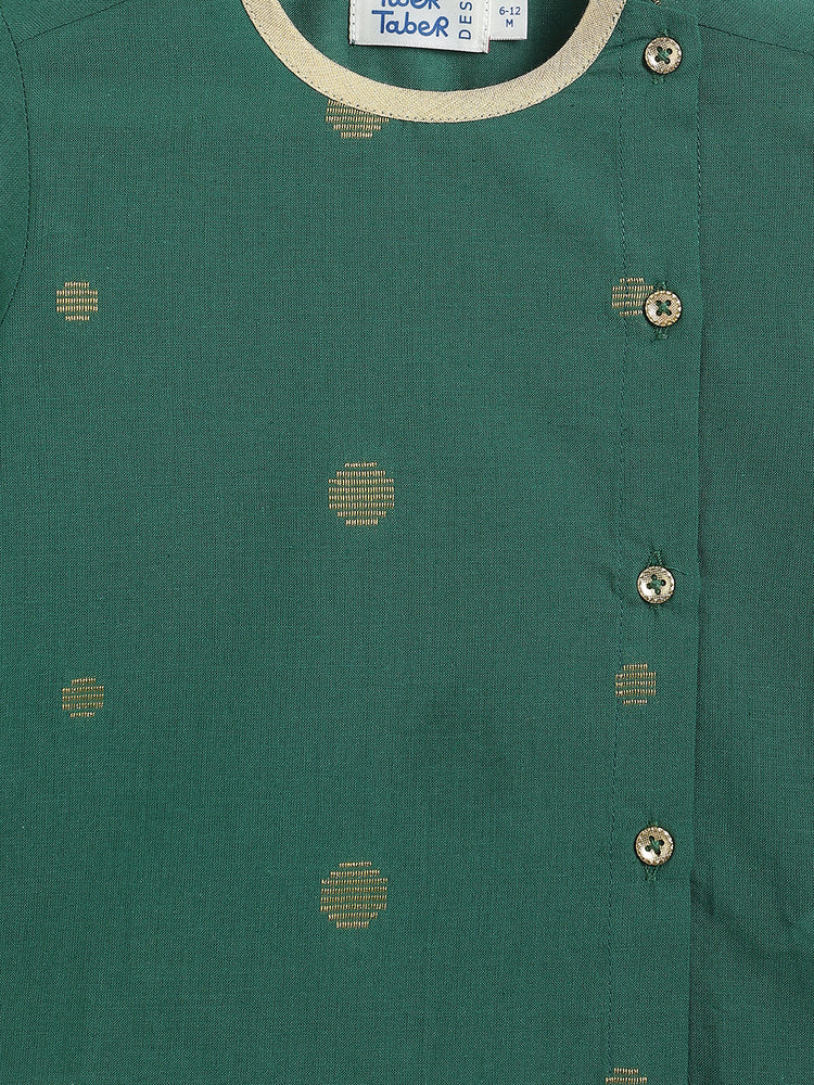 Green Harmony Dhoti Set