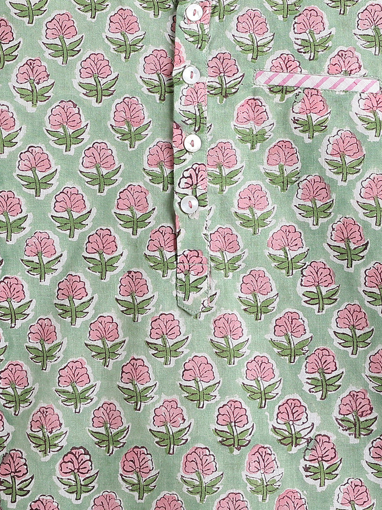 Rang Sagar Kurta Shirt- Green