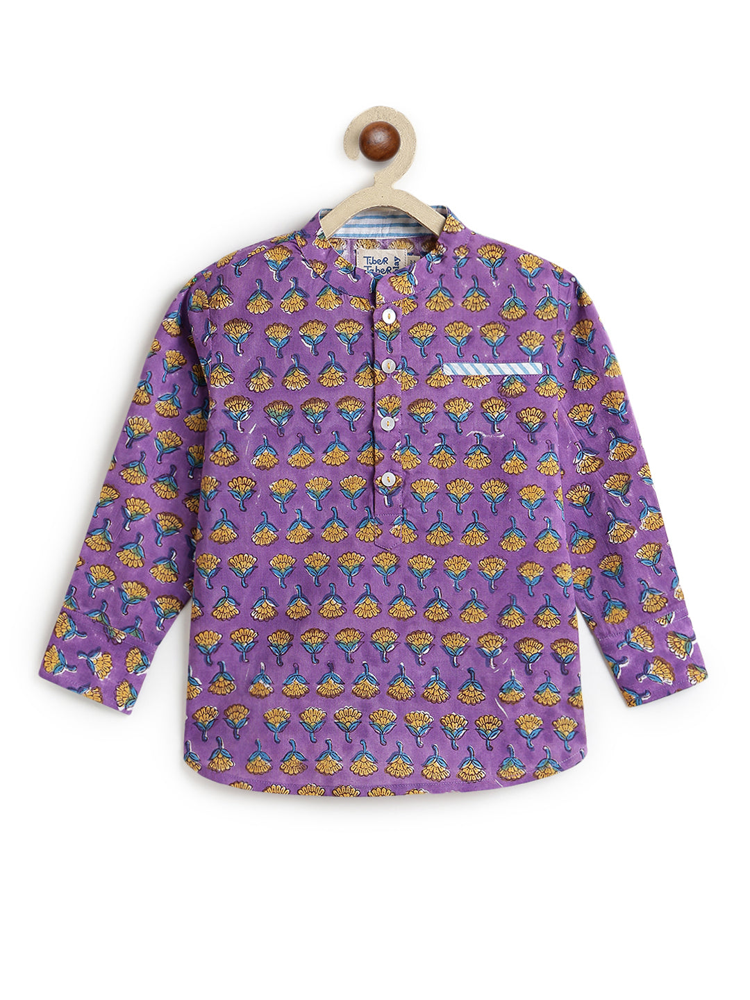 Rang Sagar Kurta Shirt- Purple