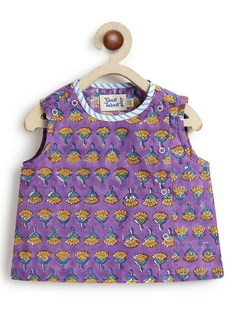 Summer Breeze Jhabla Set - Purple