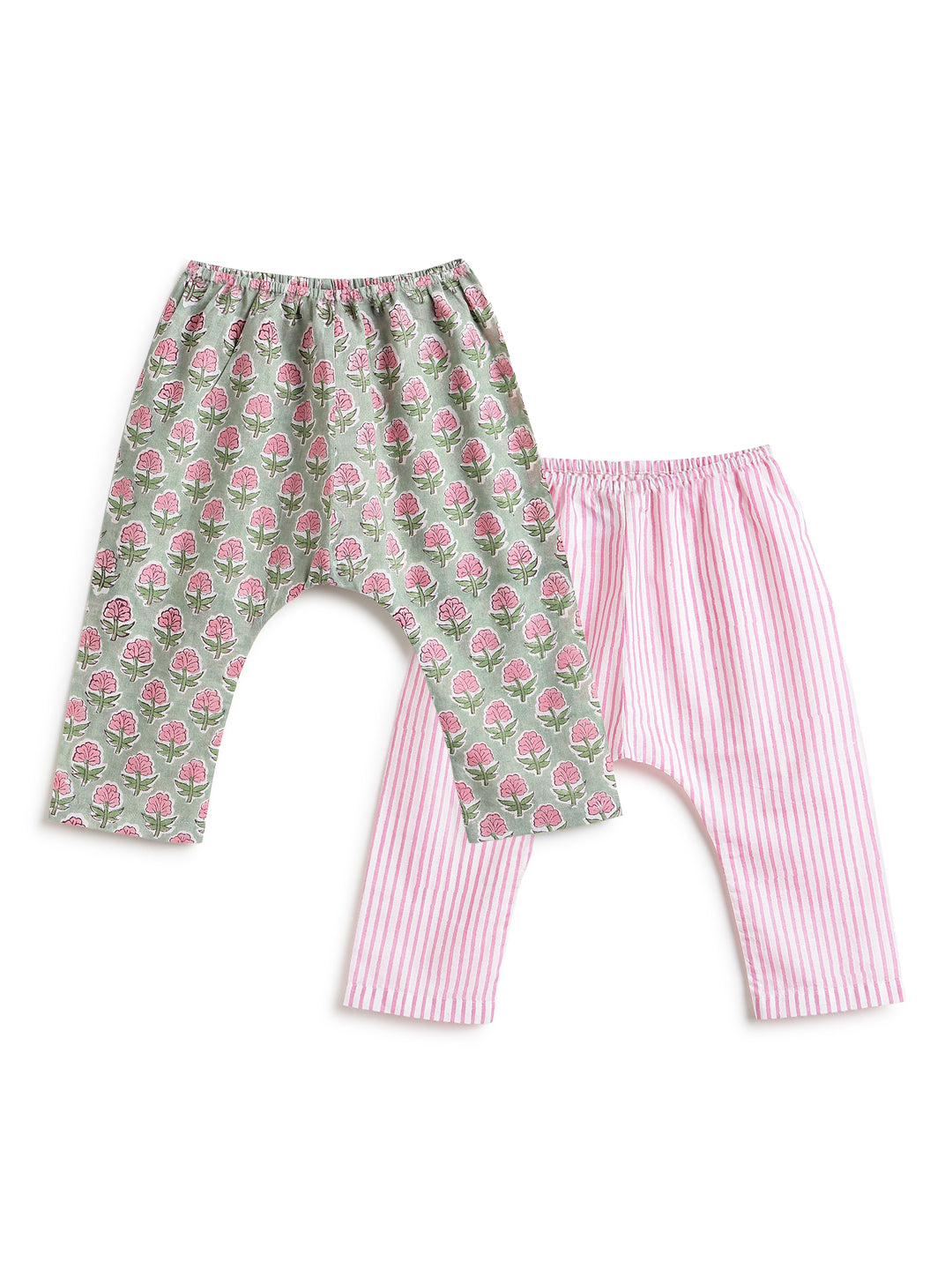 Summer Breeze Jhabla Set- Green