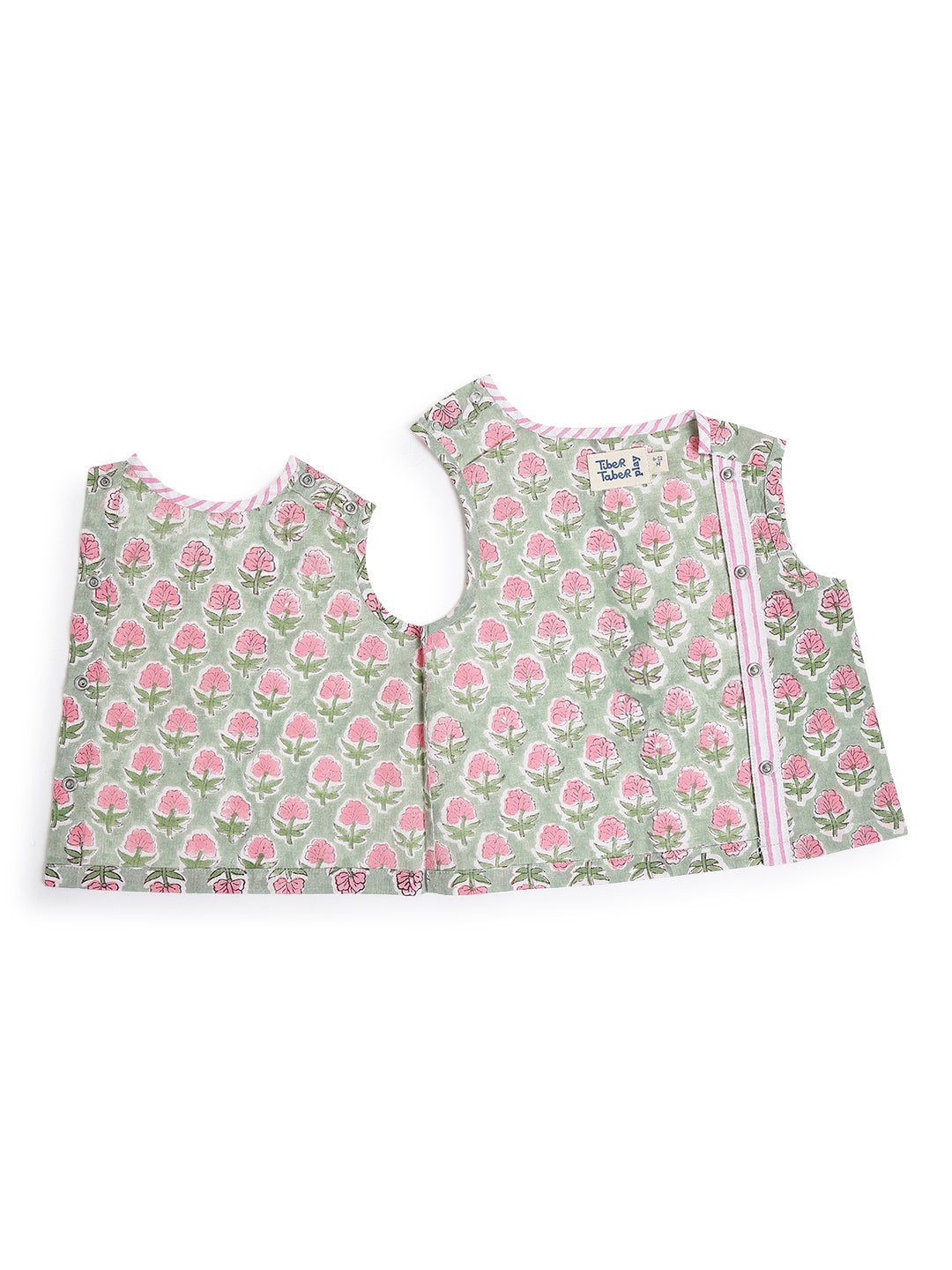 Summer Breeze Jhabla Set- Green