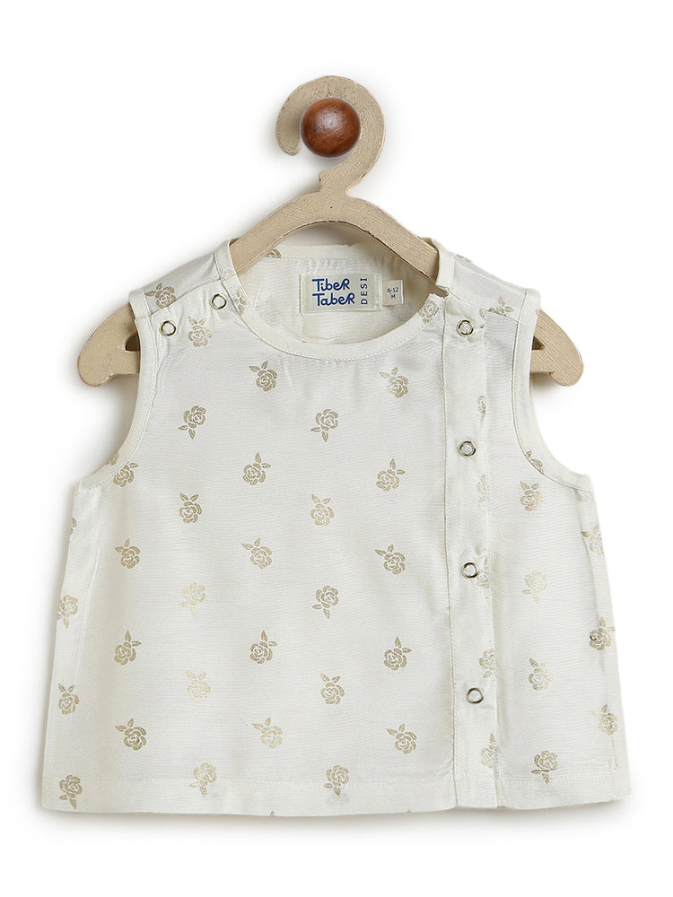 Festive Jhabla Set - Cream