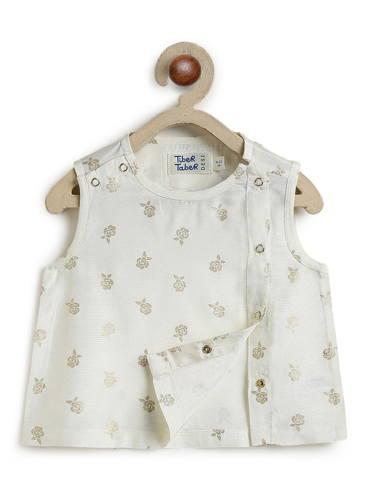 Festive Jhabla Set - Cream