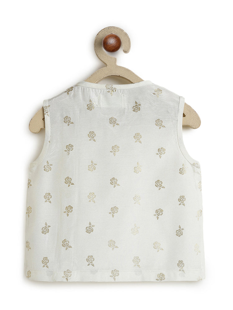 Festive Jhabla Set - Cream