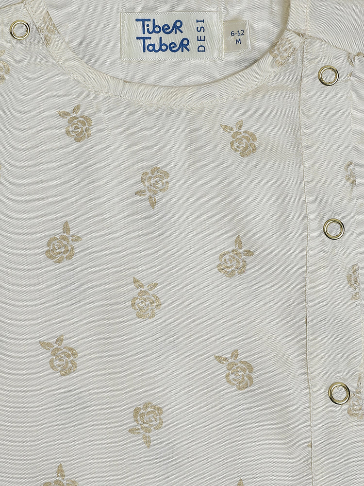 Festive Jhabla Set - Cream