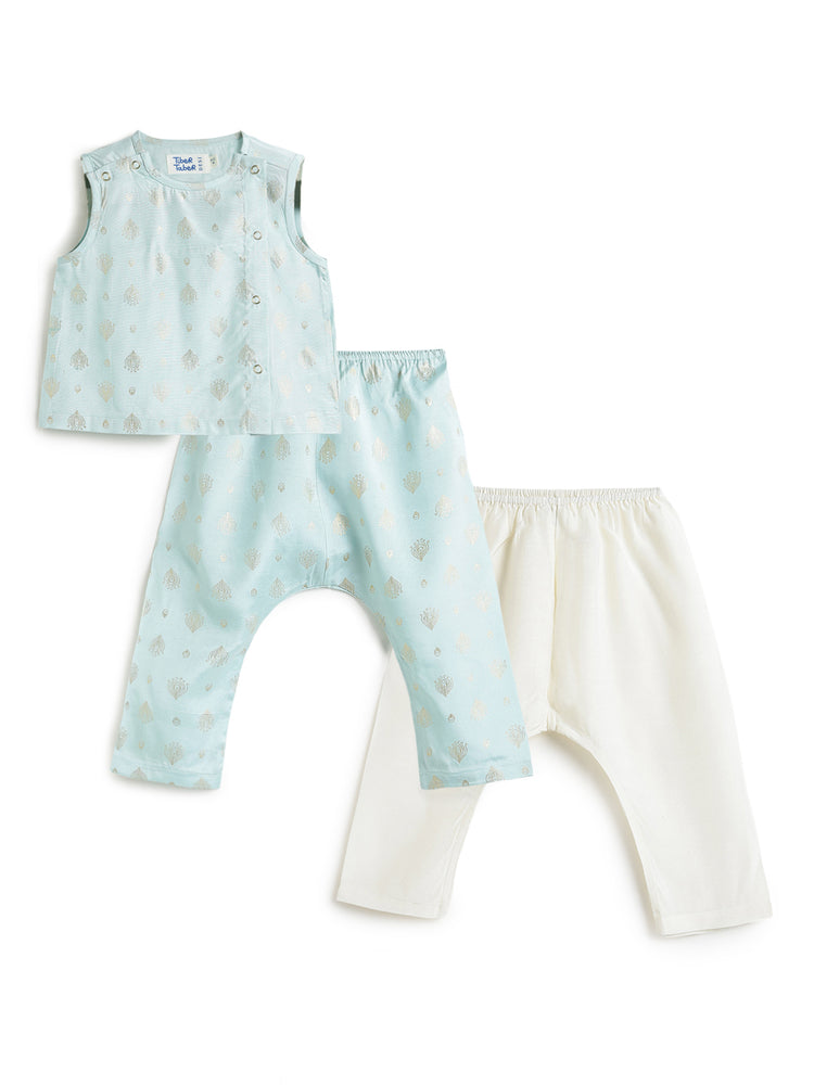 Festive Jhabla Set- Blue